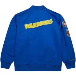 Lightweight Satin Bomber Vintage Logo Golden State Warriors