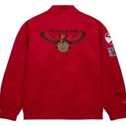 Lightweight Satin Bomber Vintage Logo Atlanta Hawks