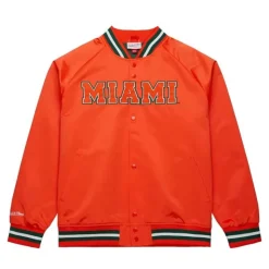Lightweight Satin Jacket University Of Miami