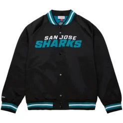 Lightweight Satin Jacket Current Logo San Jose Sharks