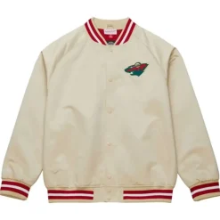 Lightweight Satin Jacket Current Logo Minnesota Wild