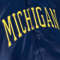 Lighweight Satin Jacket University Of Michigan