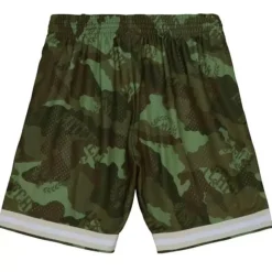 Mitchell & Ness Ghost Green Camo Replica Branded Shorts