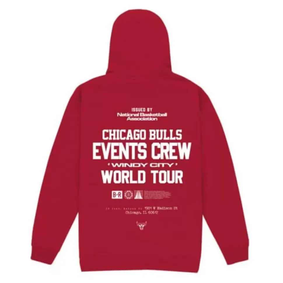 M&N X Br World Tour Crew Hoodie Chicago Bulls