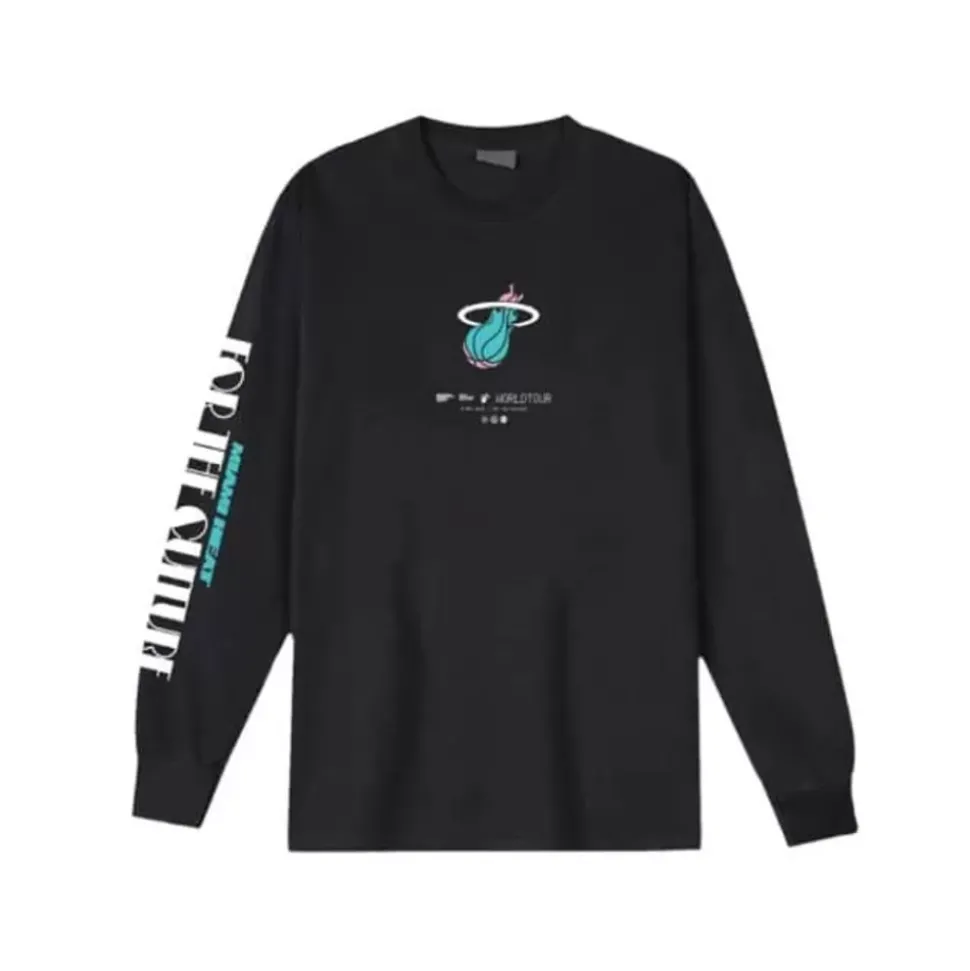 M&N X Br World Tour Long Sleeve Miami Heat