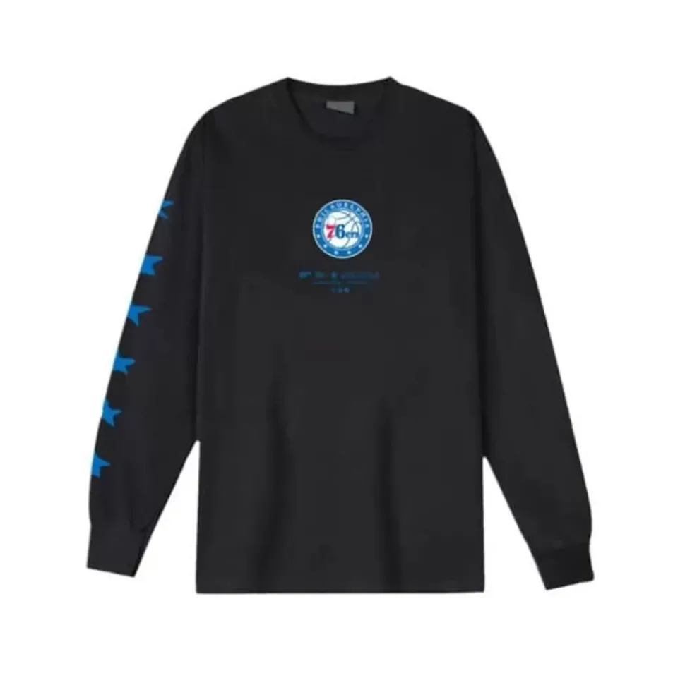 M&N X Br World Tour Long Sleeve Philadelphia 76Ers