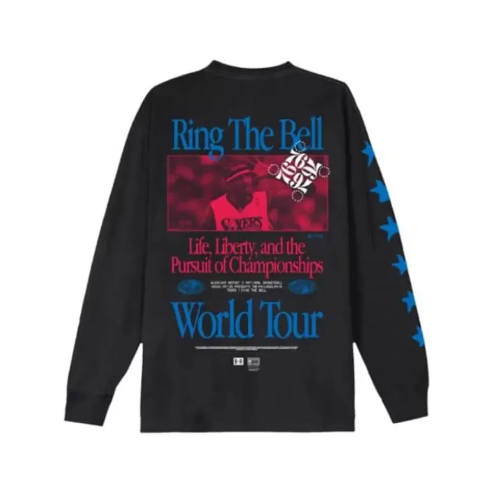 M&N X Br World Tour Long Sleeve Philadelphia 76Ers