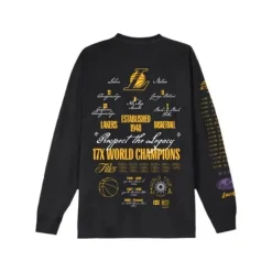 M&N X Br World Tour Long Sleeve Los Angeles Lakers