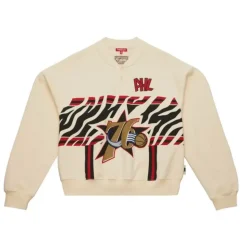 M&N X Melody Ehsani Raglan Pullover Philadelphia 76Ers