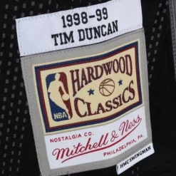 Monochrome Swingman Tim Duncan San Antonio Spurs 1998-99 Jersey
