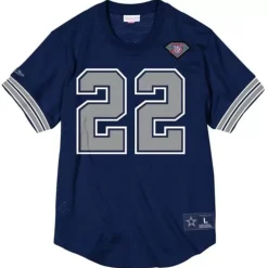 Name & Number Mesh Crewneck Dallas Cowboys Emmitt Smith