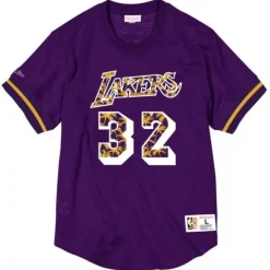 Name & Number Mesh Crewneck Los Angeles Lakers Magic Johnson
