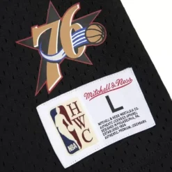 Name & Number Mesh Ss Hoodie Philadelphia 76Ers 2001 Allen Iverson