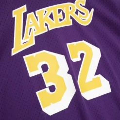 Name & Number Mesh Ss Hoodie Los Angeles Lakers 1985 Magic Johnson