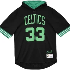 Name & Number Mesh Ss Hoodie Boston Celtics 1986 Larry Bird