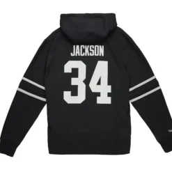 Name And Number Fleece Hoodie Los Angeles Raiders 1988 Bo Jackson