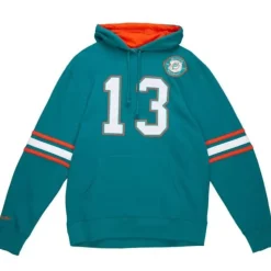 Name And Number Fleece Hoodie Miami Dolphins 1990 Dan Marino