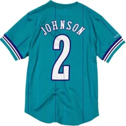 Name And Number Mesh Top Charlotte Hornets 1992-93 Larry Johnson