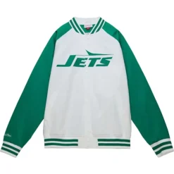 Ny Jets Sack Exchange Lightweight Satin Jacket New York Jets