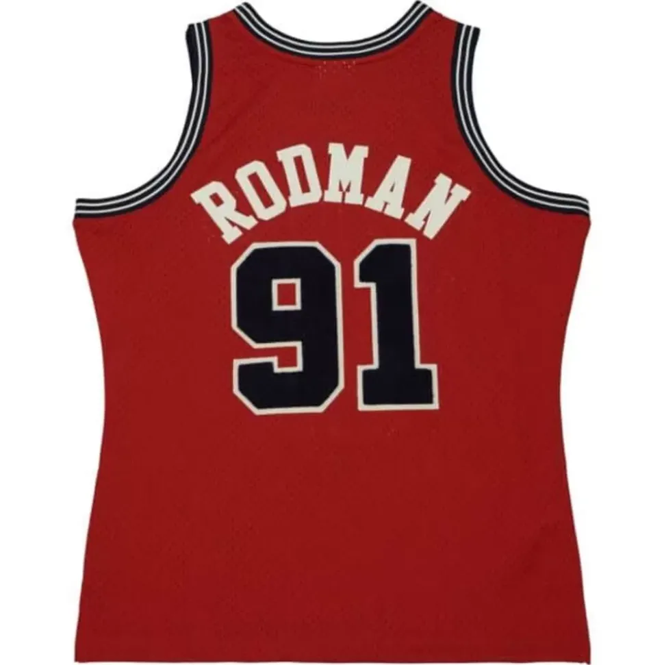 Off Court Chenille Swingman Dennis Rodman Chicago Bulls 1997-98 Jersey