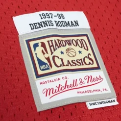 Off Court Chenille Swingman Dennis Rodman Chicago Bulls 1997-98 Jersey