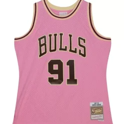 Pink Sugar Bacon Swingman Jersey Chicago Bulls 1997-98 Dennis Rodman