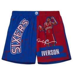Player Burst Mesh Shorts Philadelphia 76Ers Allen Iverson