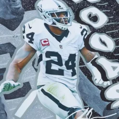 Player Burst Warm Up Jacket Oakland Raiders Charles Woodson