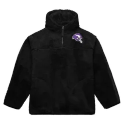 Polar Fleece 1/4 Zip Pullover Hoodie Minnesota Vikings