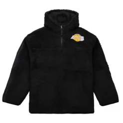 Polar Fleece 1/4 Zip Pullover Hoodie Los Angeles Lakers