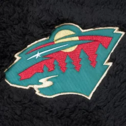 Polar Fleece 1/4 Zip Pullover Hoodie Current Logo Minnesota Wild