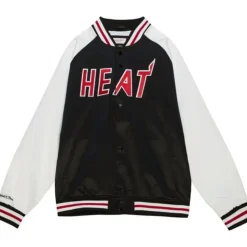 Primetime Lightweight Satin Jacket Miami Heat