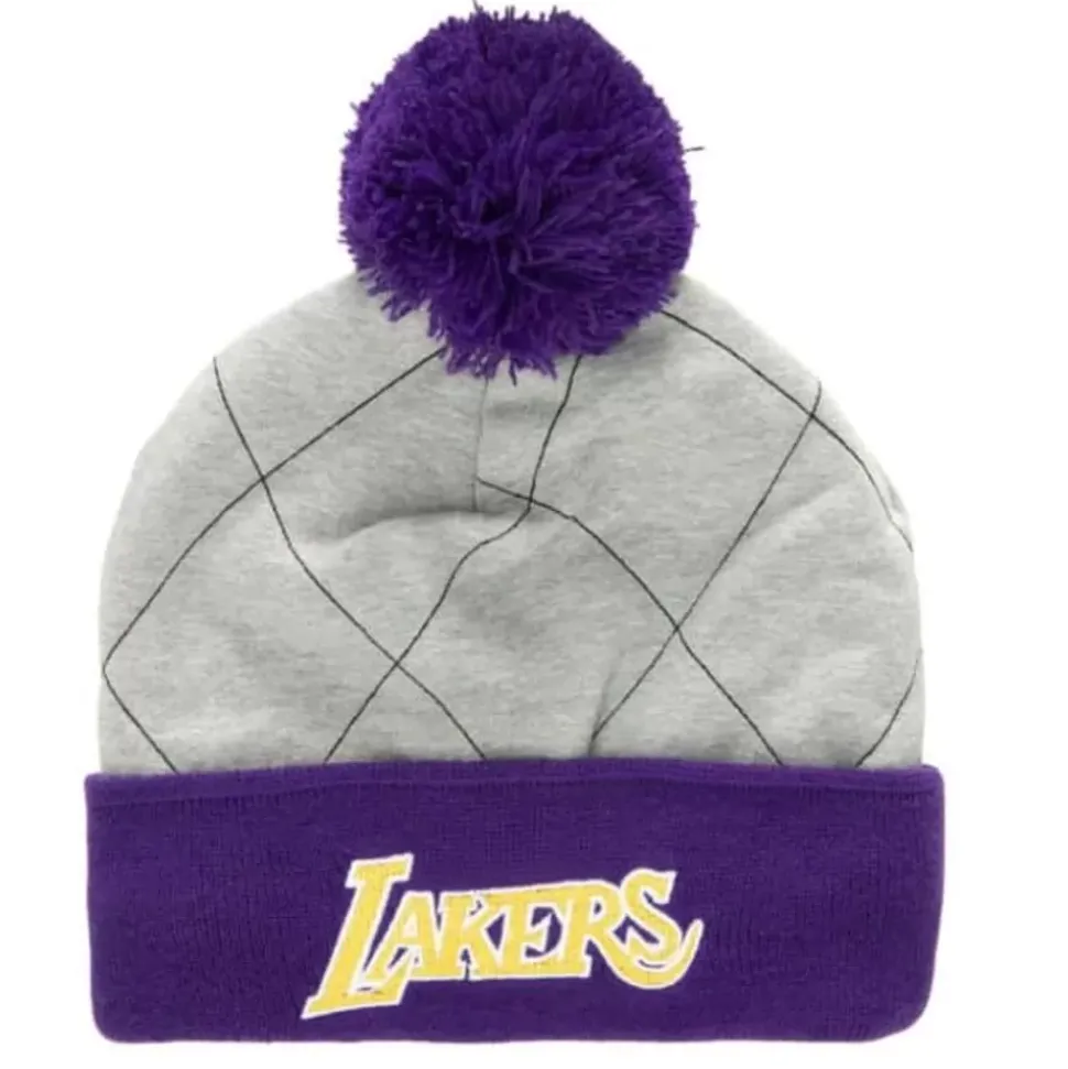 Quilted Pom Beanie Hwc Los Angeles Lakers