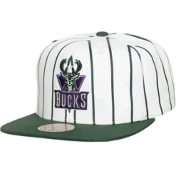 Retro Pinstripe Snapback Hwc Milwaukee Bucks