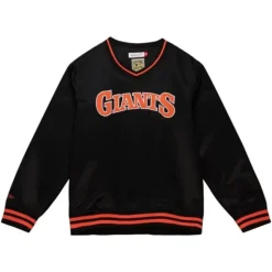 Sideline Pullover Satin Jacket San Francisco Giants