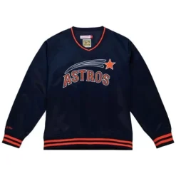 Sideline Pullover Satin Jacket Houston Astros