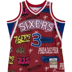 Slap Sticker Swingman Allen Iverson Philadelphia 76Ers 1996-97 Jersey
