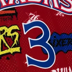 Slap Sticker Swingman Allen Iverson Philadelphia 76Ers 1996-97 Jersey