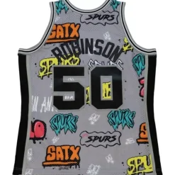 Slap Sticker Swingman David Robinson San Antonio Spurs 1998-99 Jersey