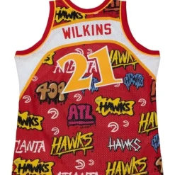 Slap Sticker Swingman Dominique Wilkins Atlanta Hawks 1986-87 Jersey