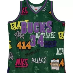Slap Sticker Swingman Ray Allen Milwaukee Bucks 2000-01 Jersey