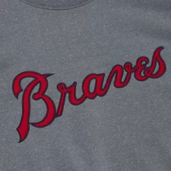 Snow Washed Fleece Crew Atlanta Braves