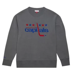 Snow Washed Fleece Crew Washington Capitals