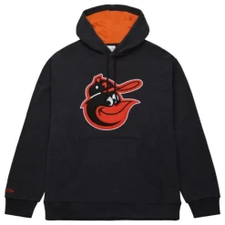 Snow Washed Fleece Hoodie Vintage Logo Baltimore Orioles