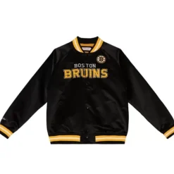 Special Script Light Weight Satin Jacket Boston Bruins