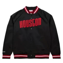 Special Script Lightweight Satin Jacket Houston Rockets