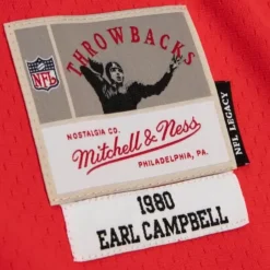 Split Legacy Earl Campbell Houston Oilers 1980 Jersey