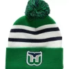 Stripe Pom Knit Hartford Whalers
