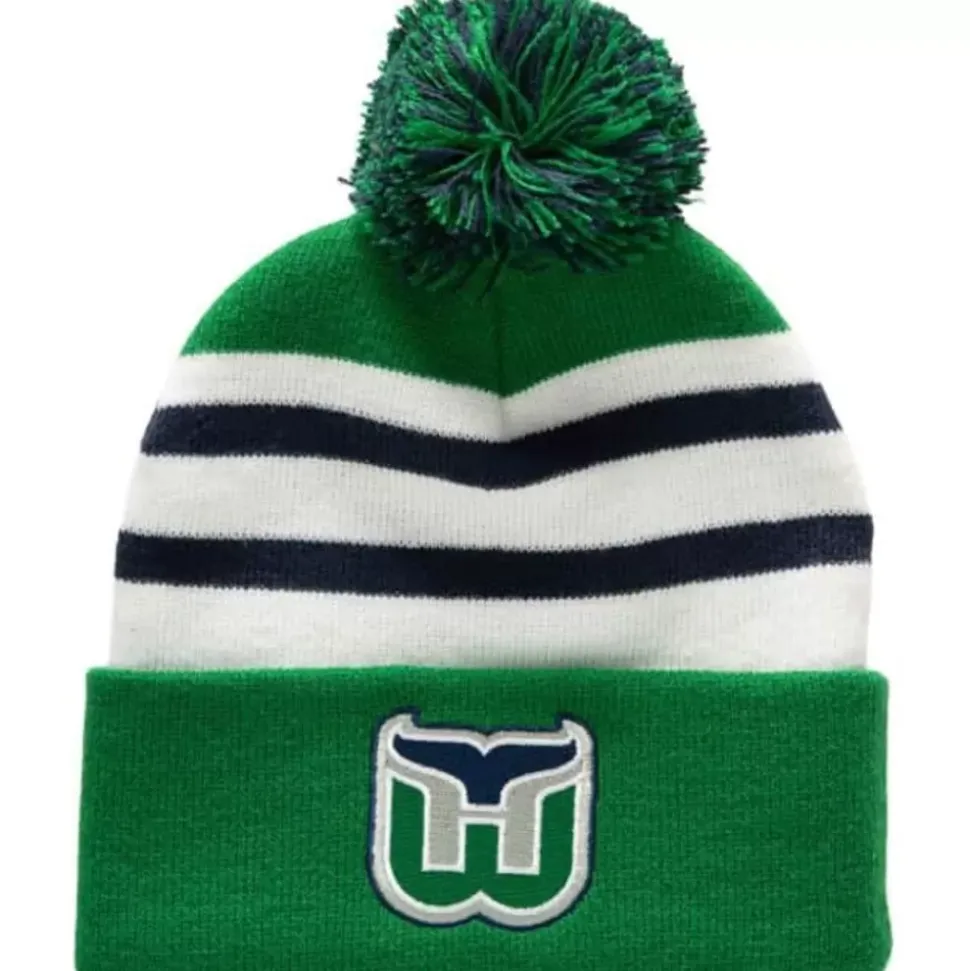 Stripe Pom Knit Hartford Whalers
