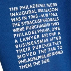 Team Origins Fleece Hoody Philadelphia 76Ers